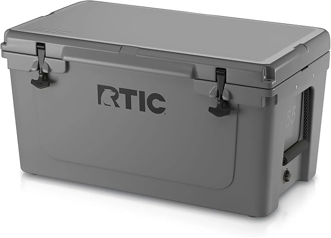 RTIC 65 QT Ultra-Tough Cooler Hard Insulated Portable Ice Chest Box for Beach, Drink, Beverage, Camping, Picnic, Fishing, Boat, Barbecue