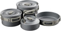 Portable Camping Cookware Kit with Frying Pan, Kettle and Foldable Tableware for Outdoor Kitchen and Picnic