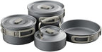 Portable Camping Cookware Kit with Frying Pan, Kettle and Foldable Tableware for Outdoor Kitchen and Picnic