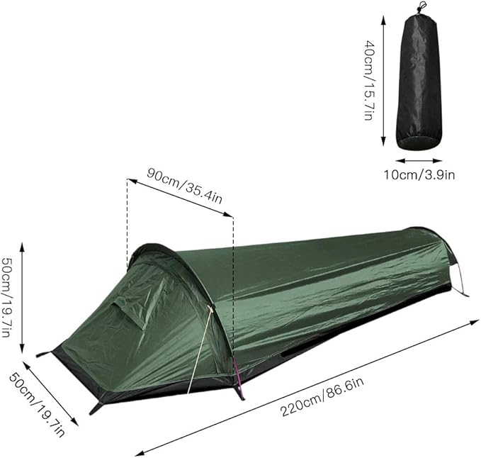 Lustar Ultralight Tent Backpacking Tent Outdoor Camping Sleeping Bag Tent Lightweight Single Person Tent