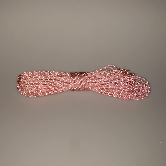 Paracord Planet – Fluorescent 1.75mm Reflective Guyline 95 Paracord Tent Rope Camping Parachute Cord – Baby Pink – 65ft