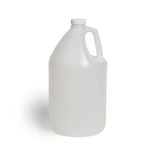 FastRack 1-Pack 1 Gallon Water Bottle - Round Plastic Jug Container with Lid | White Food Grade Gallon Water Jug, BPA-Free, Leak-Proof Pitcher with Lid Fermentation, Brewing, Storage & More