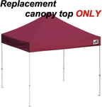 Eurmax USA New 10x10 Pop Up Canopy Replacement Canopy Tent Top Cover, Instant Canopy Top Cover ONLY, Choose 30 Colors,Bonus 4PC Pack Weight Bag (Burgundy)