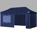 Eurmax USA Full Zippered Walls for 10 x 20 Easy Pop Up Canopy Tent,Enclosure Sidewall Kit with Roller Up Mesh Window and Door 4 Walls ONLY,NOT Including Frame and Top（Navy Blue）