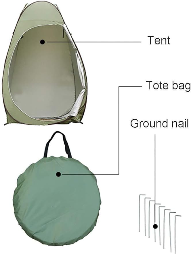 Camping Tent,Shower Tent, Large Capacity Thickened Tent, Outdoor Shower Portable Privacy Tent Pop-up Room Camping Toilet Changing Room Folding Multifunctional Decorate