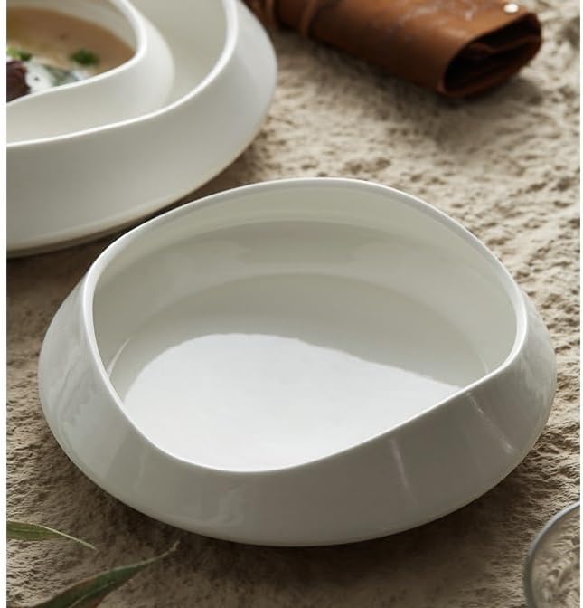 Camping Plates Ceramic Dinner Plate Household Cold Dish Hotel Club Restaurant Special-shaped Tableware Decorative Plate(5.5 inch)