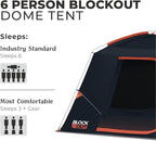 CORE Blackout 6 Person & 9 Person Dome Tent | Best Car Camping Outdoor Family Camp Tent | Included Storage Pockets for Camping Accessories | Portable Tent for Camping with Carry Bag