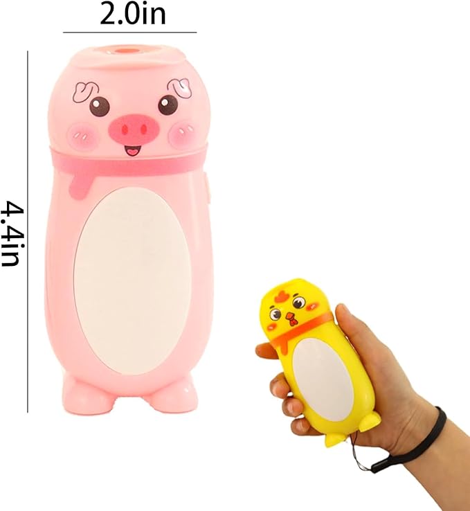 4 Pack Small Mini LED Flashlights for Kids Toddlers Cute Small Animal Flashlight- 2 in 1 Flashlight Camping Lantern Flashlights - Christmas Gifts Stocking Stuffers for Girls Boys Party Favors