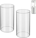 2-Pack Compatible Replacement Glass Chimney for UCO Candle Lantern, Durable & Heat-Resistant Glass for UCO Lantern Accessories