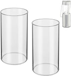 2-Pack Compatible Replacement Glass Chimney for UCO Candle Lantern, Durable & Heat-Resistant Glass for UCO Lantern Accessories
