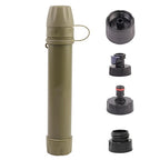 1 Pack Survival Water Filter Straw for Hiking & Camping, 2025 Personal Portable Water Purifier, 3000L Long Life, Includes Bottle & Hydration Bladder Adapters (1, Dune Brown, 3x3x19.3cm)