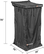 OPENROAD Car Side Shower Awning V2 - Portable Bathroom Shower Room for SUV Camping, Restroom, Changing, Privacy Shelter Shower Tent, Quick Setup, Aluminum Alloy Frame, LED Light, Storage Pockets