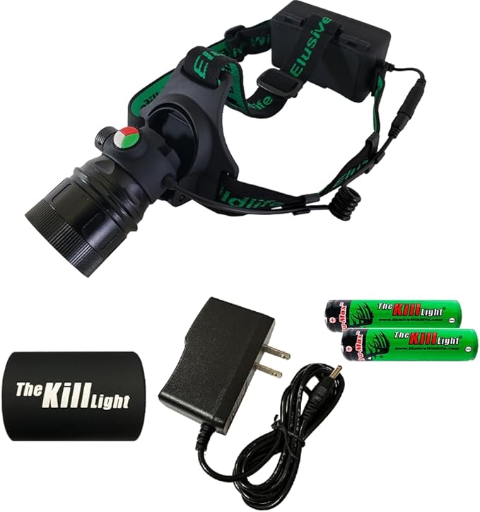 Elusive Wildlife 3-in-1 LED Headlamp Kit with Adjustable Beam for Hunting, Hiking and Camping-Dimmable, Zoomable led headlamp with Over 200 Yards Distance High Power headlamps for Hunters
