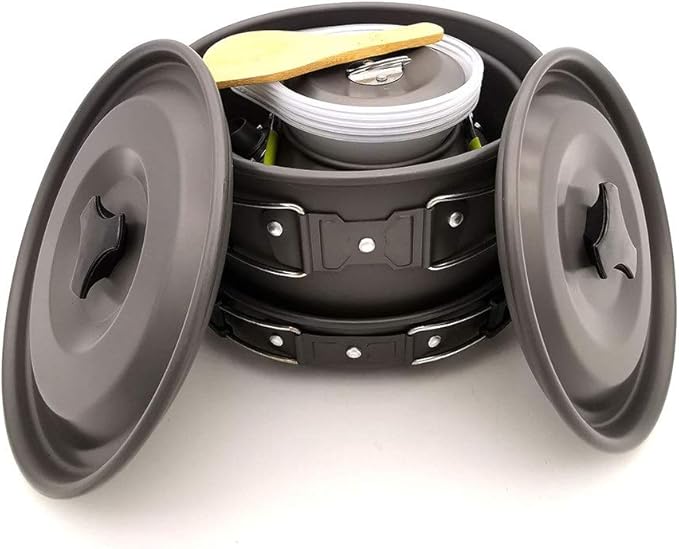 Cookware Picnic Bowl Pot Pan Set for Outdoor Camping Cookware Combination Cookware Tableware Picnic Bowl Pot Pan Set