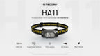 Nitecore HA11 Camping Headlamp, 240 Lumen Ultra Lightweight, use 1xAA Battery with Multi-Purpose Clip (Strap Headband)
