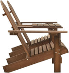 Patio Adirondack Chairs with Tea Table,Garden Chair,Leisure Chair,Bistro Chair,Leisure Chair,Camping Chair,Outdoor Chairs,Conversation Chair,for Patio,Balcony,Party, Solid Wood Fir Brown