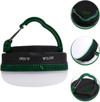 Battery Operated LED Camping Lantern Tent Hanging Light Portable Green Emergency Outdoor Lantern for Hiking and Backpacking
