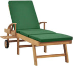 Sun Lounger with Cushion Solid Teak Wood Greentanning Chair Patio Chairs Recliner Chair Camping chairsSuitable for Gardens, courtyards