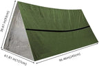Emergency Survival Tent. 2-Person Tube Shelter Waterproof & Windproof Reusable Thermal Blanket Compact,Lightweight Includes SOS Whistle Perfect for Camping, Hiking, and Emergencies.