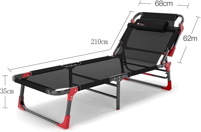 Camping Cot Bed Non-Slip Foot Pad Folding Camping Cot, Heavy Duty Collapsible Foldable Bed for Kids Adults with Non-Slip Foot Mat Comfortable for Outdoor&Indoor