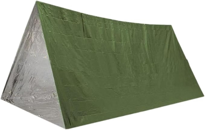 Yiju Emergency Tent Compact Shelter Waterproof Portable Rainproof Windproof 2 Person Tube Tent for Travel Trekking Beach