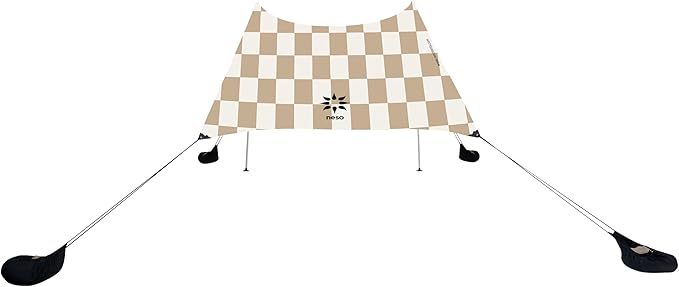 Neso Grande Portable Beach Tent Sun Shelter - Lightweight Beach Shade Canopy - Easy Setup for Family Outings - Patented Reinforced Corners - UPF 50+ Sun Protection - 7ft Tall, 9 x 9ft
