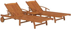 2 Piece Sunlounger Set with Table Solid Wood Acaciacamping Chairs Tanning Chair Patio Chairs Outdoor Lounge chairsSuitable for Gardens, courtyards