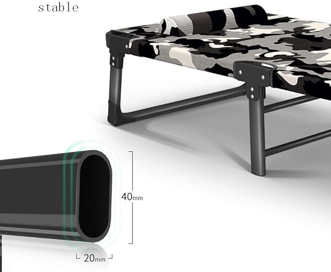 Patio Lounge Chairs Folding Camp Cot,Comfort Folding Military Bed Camping COT with Free Mat Ideal for Camping and Hunting, Indoor Guest Bed, Easy Assemble Recli,A-Without Mattress