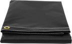 Mytee Products 8' x 10' Heavy Duty Black 18oz Vinyl Utility Tarp Waterproof, Multipurpose, Cars, Boats, Campers, Pool Cover, Tent