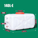 Water Tank Water Tank 100L Water Bucket Water Tank Water Bucket Household Water Storage Outdoor Food Grade Plastic Water Tank Large Rectangular Horizontal Disaster Camp Water Tank(Size:140L-E)