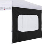COOSHADE Instant SunWall 8x8 SideWall for Pop up Canopy Tent, 1 Pack Sidewall with Mesh Window Only, Black