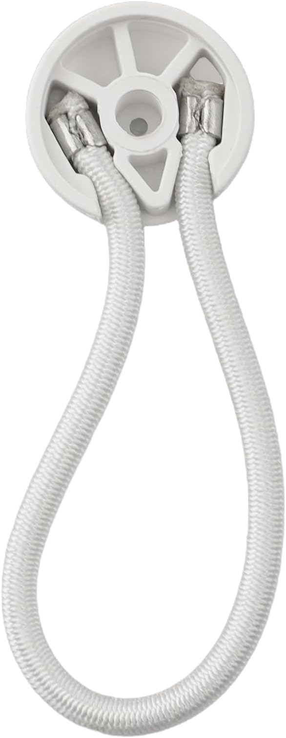 5 Pack Shock Cord Fastener Bungee Cord Clips With Adjustable Knob For Tent Boat Cover Canvas Marine Truck RV Trailer Accessories Nylon Rubber Material 13Cm Stretch Length(white)