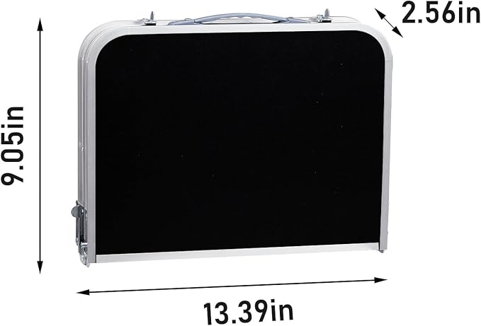 Tri-fold Folding Picnic Table,Outdoor Camping Table Lightweight Portable Aluminum Outdoor Table with Adjustable Heights with Carry Handle,for Outdoor Indoor Hiking Camp BBQ Beach (Black, 2ft)