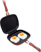 Square Double Sided Frying Pan, Kitchen Non-stick Baking Pancake Pan Omelette Trays, Indoor/Outdoor Camping Sandwich Toaster Grill, Cooks Toasties, Breakfast and More