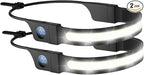 LED Headlamp Flashlight, High Lumens 230° Broadbeam Headlight, USB Rechargeable Head Lamp with Digital Power Display, Lightweight Waterproof Headlamps for Camping Running Hiking, Flexible Silicone