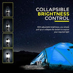 MalloMe LED Camping COB Lantern Flashlights 4 Pack - Super Bright - 240 Lumen Portable Outdoor Lights - AA Batteries Required, Not Included (Black, Collapsible)