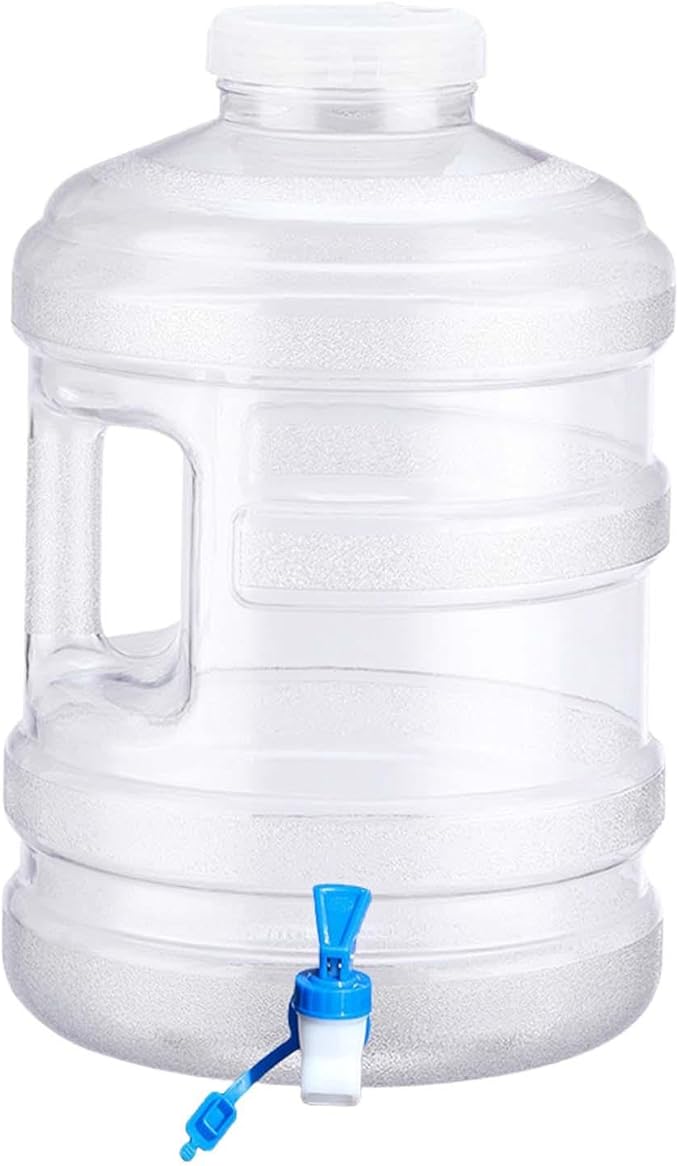 Generic Water Container Water Jug Dispenser Water Tank Can 15L Water Bucket with Faucet for Camping Picnic Hiking Washing Hand Car, 26cmx26cmx40cm, White