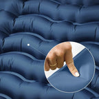Enlarged and Thickened air Sleeping Mats for Camping, 78.75x27.55x3.93 inches Thick, 330lbs Load Capacity, Quick Inflation in 25 Seconds at Maximum Speed, Low Noise, TPU Coated (Navy Blue)