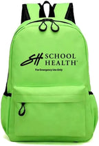 School Health - Medical Emergency Backpack, Medical First-Aid Kit, for School Emergencies, Camping and Survival - Durable and Lightweight Portable Backpack