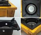 Jerliflyer Alcohol Wood Stove,Japanese Portable Stove Belly Stove for Outdoor Picnic for Soup Pot Roasting Pan Kettle