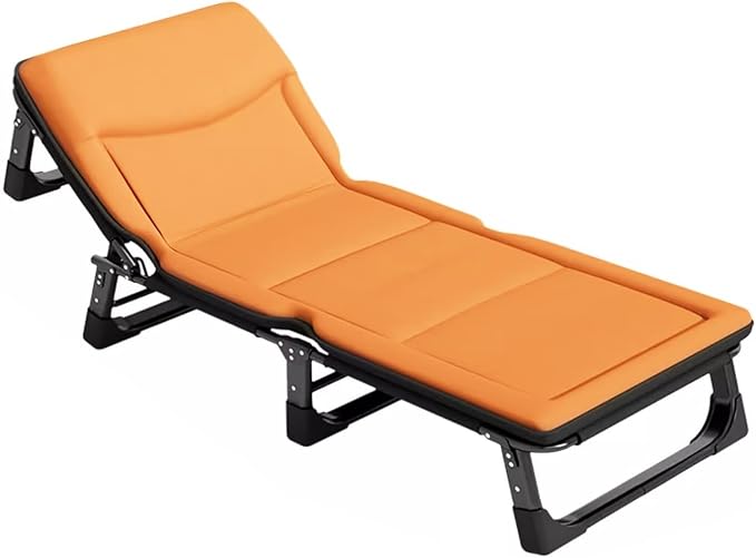 Folding Camping Cot for Adults Heavy Duty Outdoor Bed with Carry Bag Layer Travel Camp Cots Portable Cot Extra Wide,Foldable Bed with Mattress 4 Speed Adjustable Backrest with 3D Memory Head