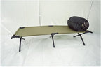 HQ ISSUE Camping Cot for Adults, Heavy-Duty Comfortable Military Army Style Portable Folding Sleeping Camp Tent Bed with Carry Bag, 225-lb Capacity