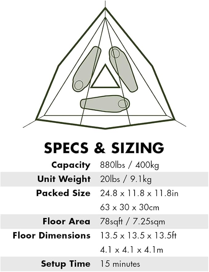 Tentsile Stingray V3 Tree Tent, Camping Hammock Tent, 3P Capacity, Portable Tree House Shelter for Campers, Backyards, Campgrounds, Designed in The UK