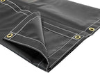 Mytee Products (2 Pack) 6' x 8' Heavy Duty Black 18oz Vinyl Utility Tarp Waterproof, Multipurpose, Cars, Boats, Campers, Pool Cover, Tent