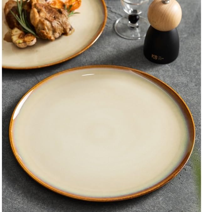 Camping Plates Dinner Plate Ceramic Western Fashion Large Flat Dish Hotel Tableware Decorative Plate