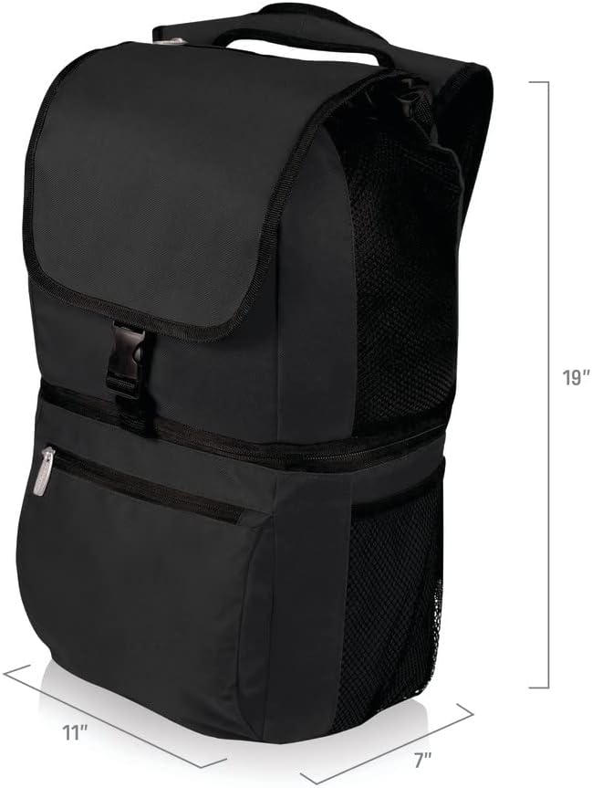Picnic Time Zuma Backpack Cooler, Black, 12 oz