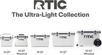 RTIC Ultra-Light 22 Quart Hard Cooler Insulated Portable Ice Chest Box for Drink, Beverage, Beach, Camping, Picnic, Fishing, Boat, Barbecue, 30% Lighter Than Rotomolded Coolers