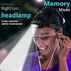 Geekhigh 500 Lumen Rechargeable Headlamp, 5 Modes with Red Light Head Lamp, IP54 Water-Resistant Adjustable Strap Head Light for Adult Running, Camping, Cycling