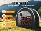 39.4" Larger Storage Shed Tent for Bike Motorcycle ebike eScooter Lawn Mower Outdoor Canopy Shelter Protection with Water Resistant Dustproof Windproof and Sunproof for RV Travel