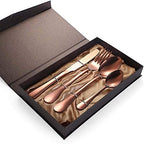 Premium 16-Piece Stainless Steel Flatware Set for 4, Black Cutlery Set with Knife, Fork & Spoon, Durable 304 Stainless Steel Silverware, Perfect for Dining & Entertaining
